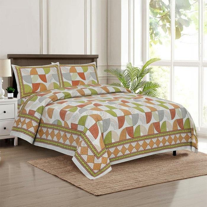 Aabhita Floral Bedsheet  |   Geometric Bedsheets Bedsheets Geometric Bedsheets