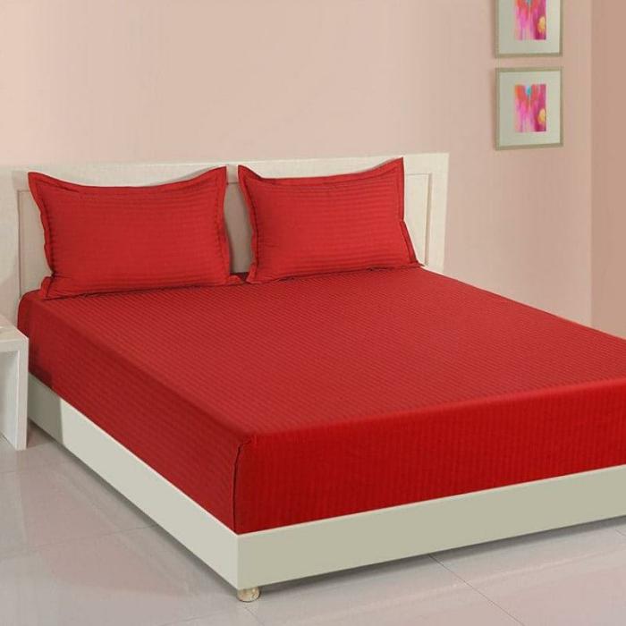 Aamodh Solid Bedsheet  |   Solid Bedsheets Bedsheets Red