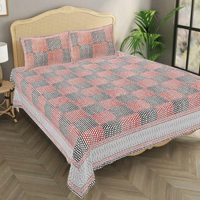 Abira Checkered Bedsheet  |   Geometric Bedsheets Bedsheets Geometric Bedsheets