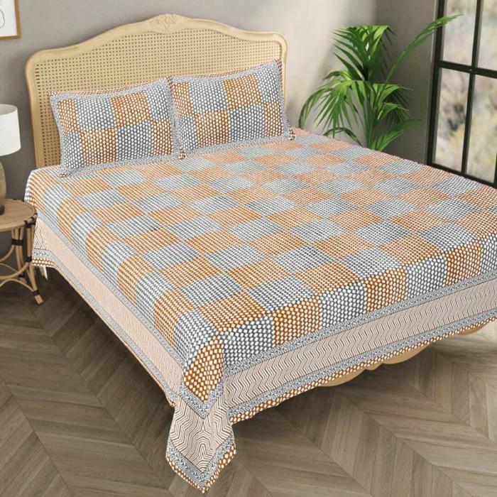 Abira Checkered Bedsheet  |   Geometric Bedsheets Bedsheets Geometric Bedsheets