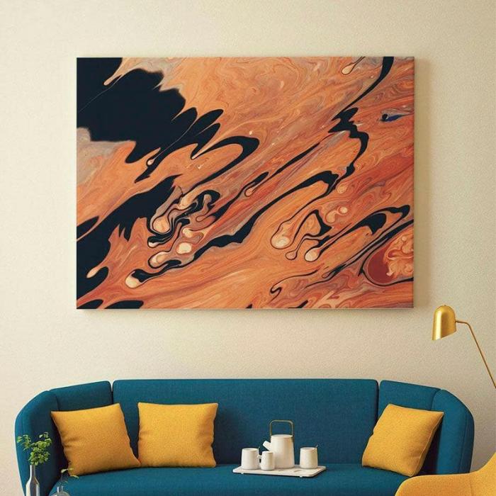 Abstract Embrace Wall Painting  |   Wall Art & Paintings Wall Art & Paintings Orange, Black