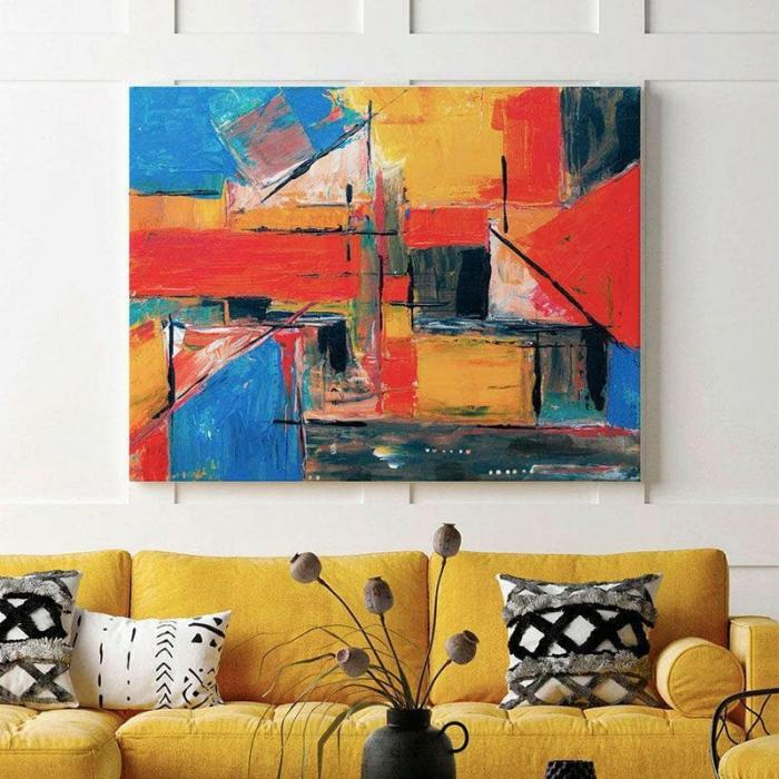 Abstract Square Boxes Painting  |   Wall Art & Paintings Wall Art & Paintings Multicolor