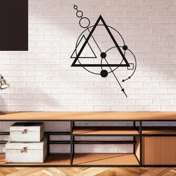 Abstract Triangle Wall Art  |   Wall Accents Wall Accents Black