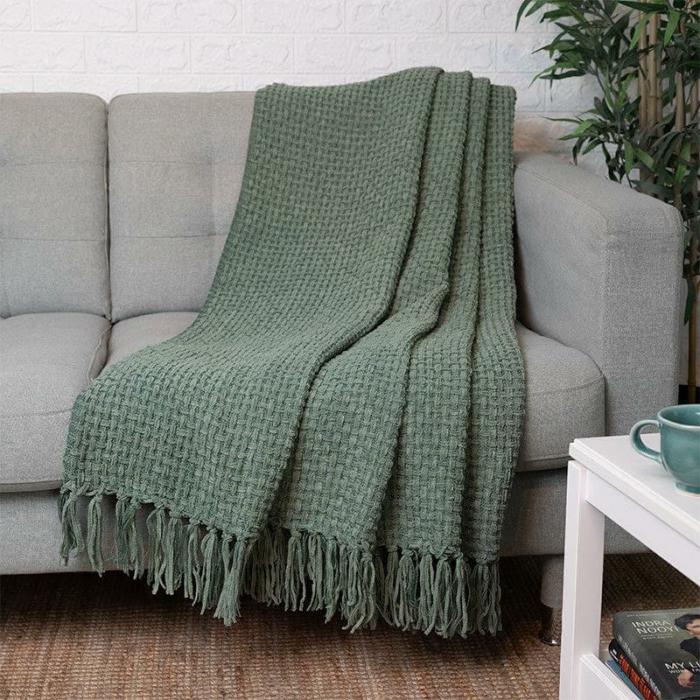 Adala Throw  |   Throws Furnishings Green