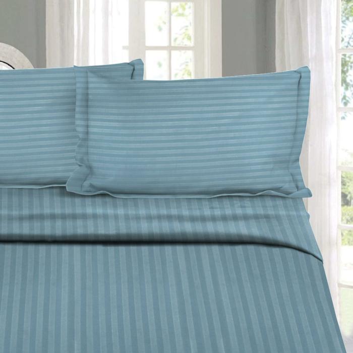 Adalyn Striped Bedsheet  |   Solid Bedsheets Bedsheets Blue