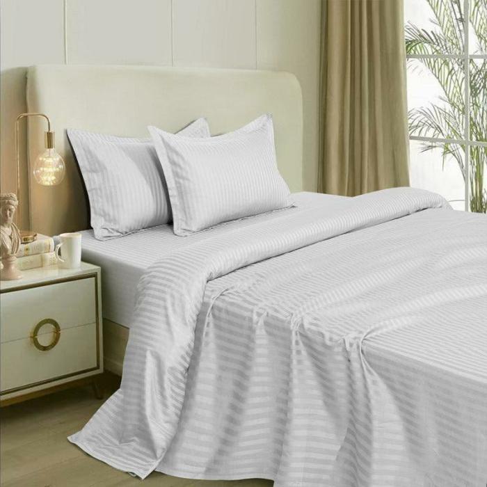 Adalyn Striped Bedsheet  |   Solid Bedsheets Bedsheets Solid Bedsheets