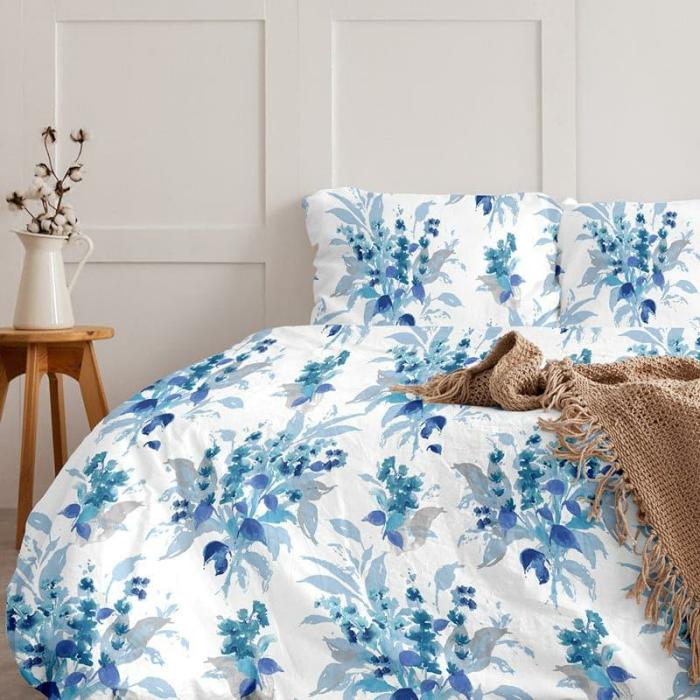 Agala Snapdragon Bedsheet  |   Floral Bedsheets Bedsheets Blue