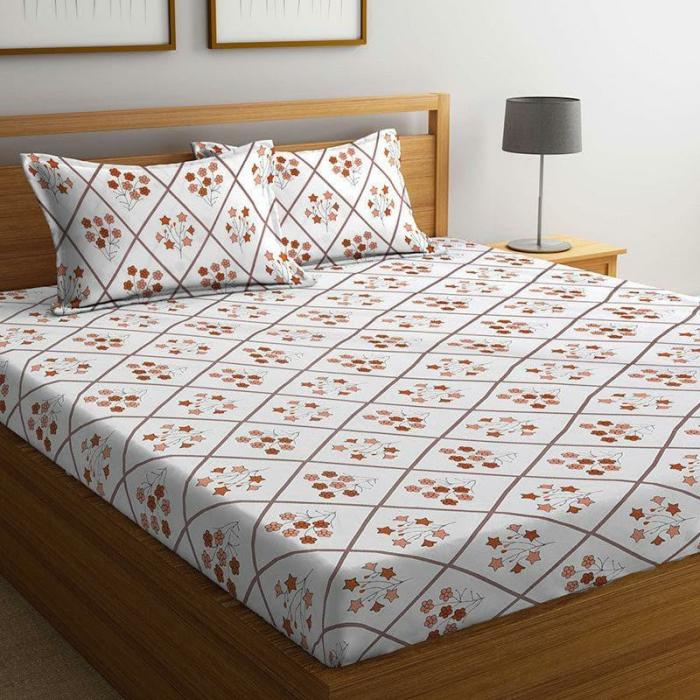 Aleferous Gridded Bedsheet  |   Floral Bedsheets Bedsheets Floral Bedsheets