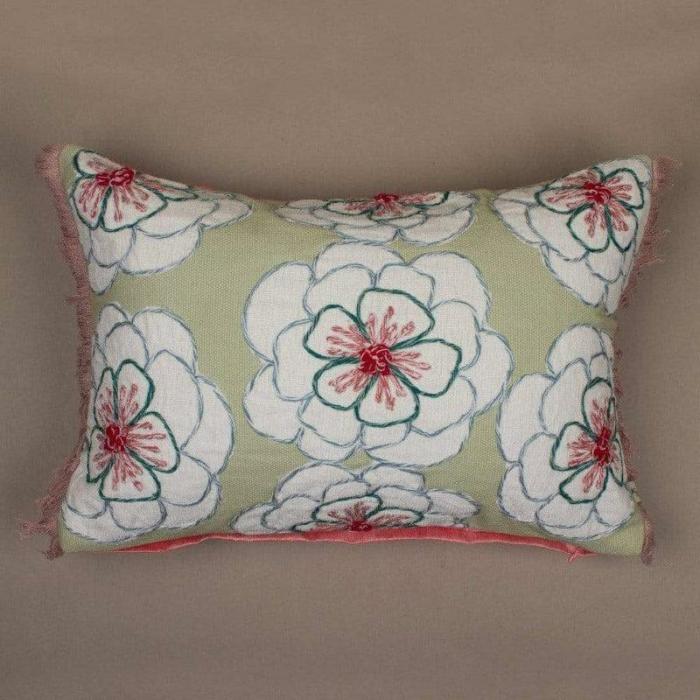 Alice Hand Embroidered Cushion Cover  |   Embroidered Cushions Cushion Covers Embroidered Cushions