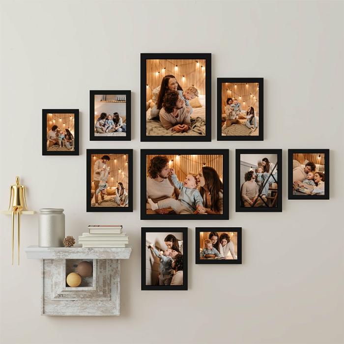 Alina Photo Frame – Set Of Ten  |   Photo-Frames Photo-Frames Black