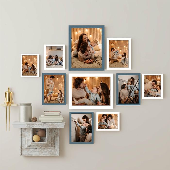 Amalia Photo Frame – Set Of Ten  |   Photo-Frames Photo-Frames Grey, White