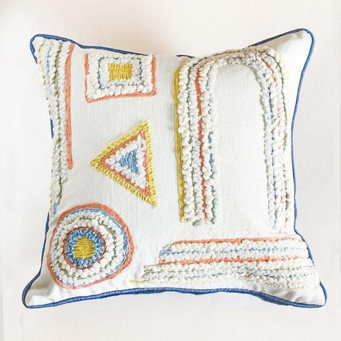 Amos Embroidered Cushion Cover  |   Embroidered Cushions Cushion Covers Embroidered Cushions