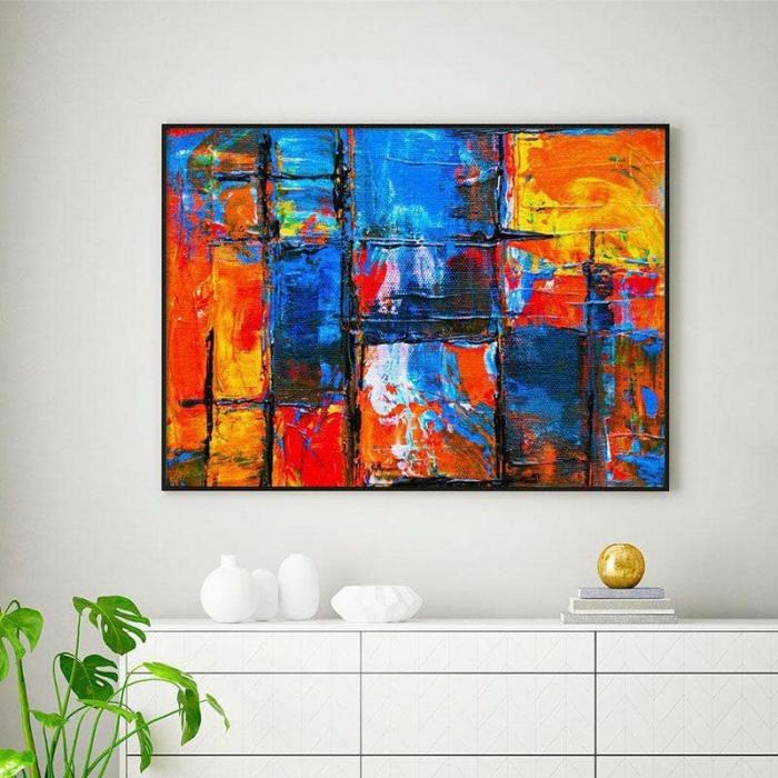 And Wall Painting  |   Wall Art & Paintings Wall Art & Paintings Blue, Orange