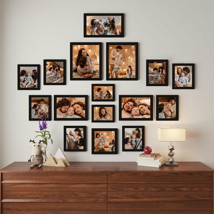 Anika Photo Frame – Set Of Sixteen  |   Photo-Frames Photo-Frames Black