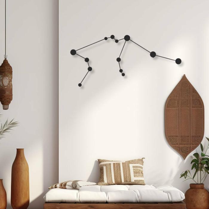 Aquarius Constellation Wall Art  |   Wall Accents Wall Accents Black