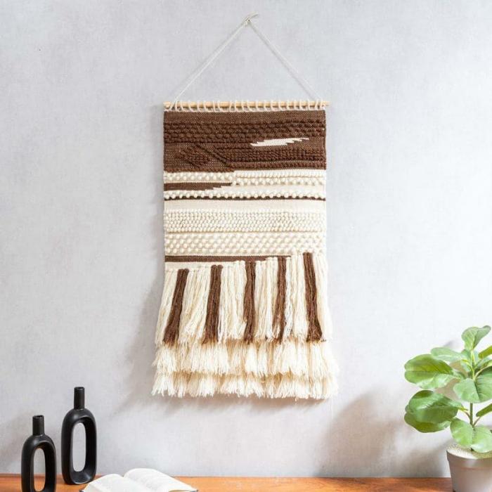 Arlet Woven Wool Wall Hanging  |   Wall Accents Wall Accents Brown