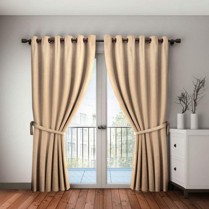 Arlo Solid Curtain  |   Curtains Curtains Beige