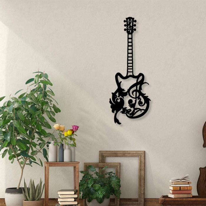 Artistic Guitar Wall Art  |   Wall Accents Wall Accents Black