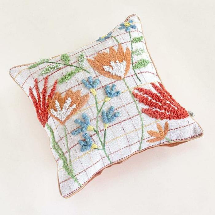 Ayleen Embroidered Cushion Cover  |   Embroidered Cushions Cushion Covers Embroidered Cushions