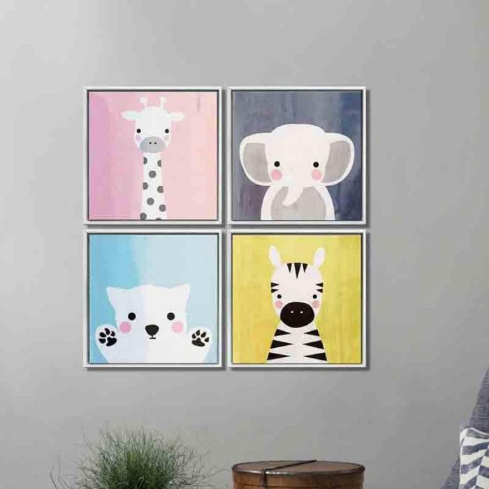 Baby Animals Wall Art – Set Of Four  |   Wall Art & Paintings Wall Art & Paintings Multicolor