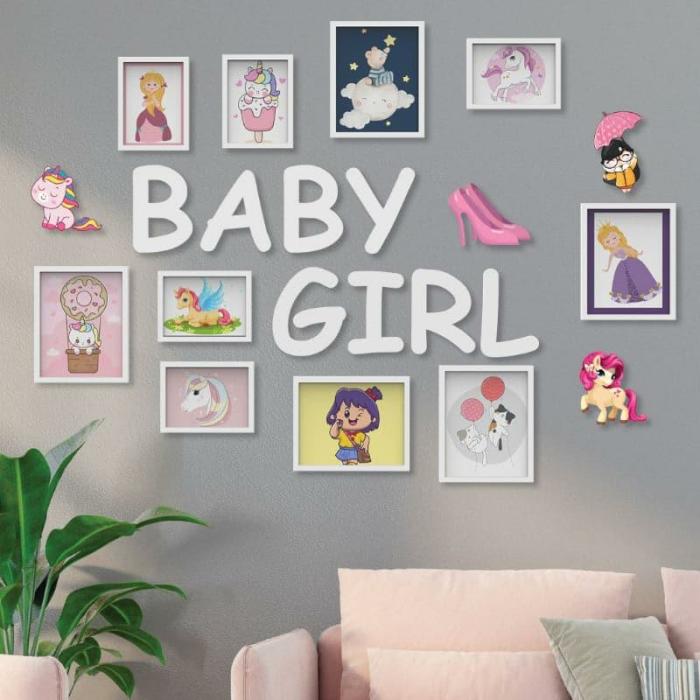 Baby Girl Photo Frame – Set Of Ten  |   Photo-Frames Photo-Frames Photo-Frames