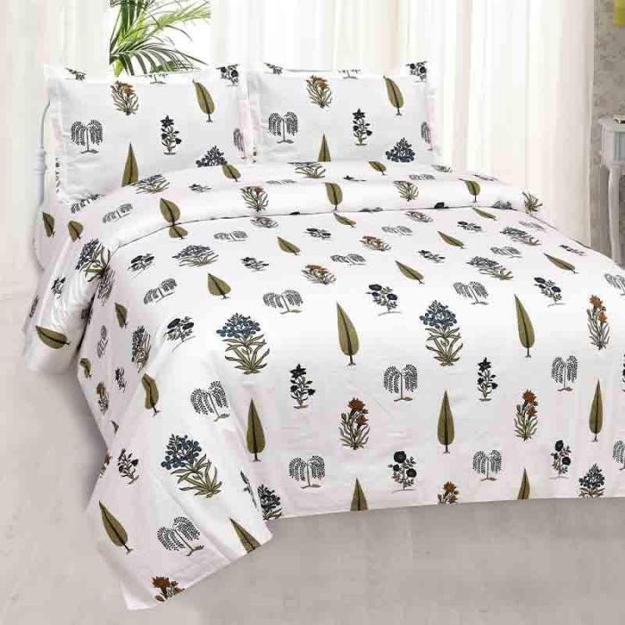 Bageecha Jaipuri Bedsheet  |   Floral Bedsheets Bedsheets Floral Bedsheets