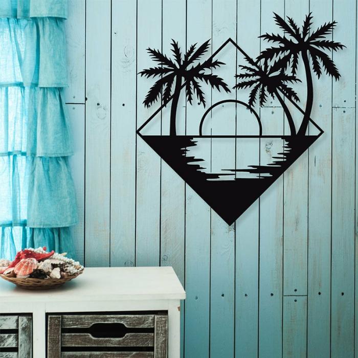 Beach Sunset Wall Art  |   Wall Accents Wall Accents Black