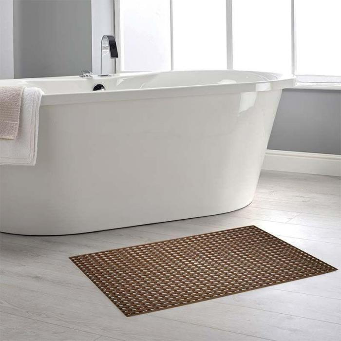 Beige Anti Slip Shower Mat  |   Bath Mats Bath Linens Bath Mats