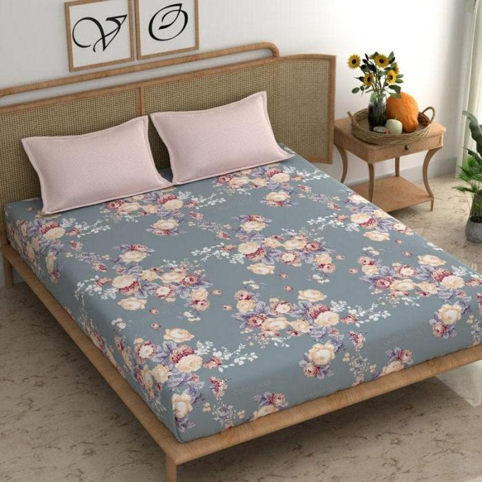 Bellamy Floral Bedsheet  |   Floral Bedsheets Bedsheets Blue, Pink