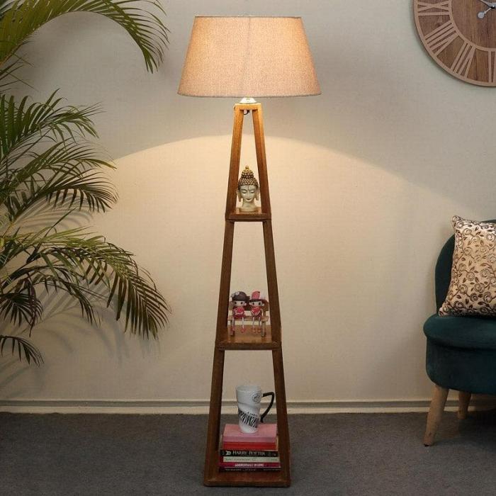 Blace Netima Floor Lamp With Shelf  |   Floor Lamps Floor Lamps Floor Lamps