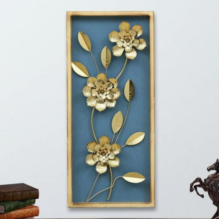 Bloom In Golden Wall Decor  |   Wall Accents Wall Accents Gold