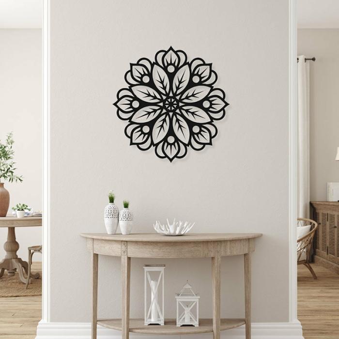 Bloom Mandala Wall Art  |   Wall Accents Wall Accents Black