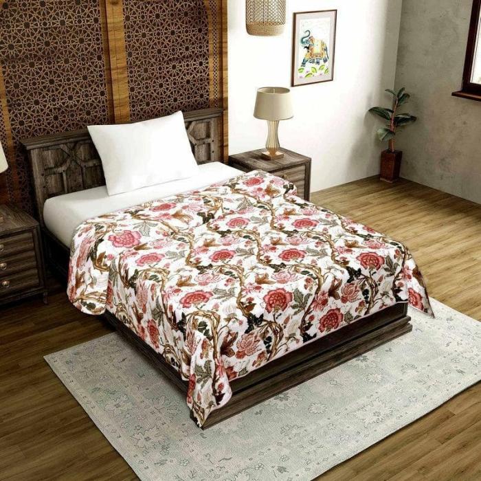 Blossom Mul Mul Dohar  |   Dohars, Razai & Blankets Bedding Dohars, Razai & Blankets