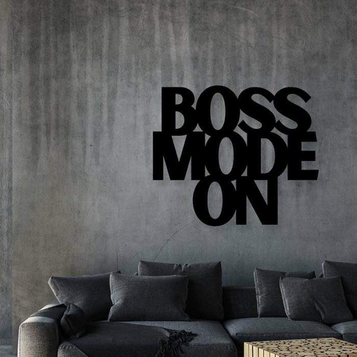 Boss Mode On Typography Wall Art  |   Wall Accents Wall Accents Black