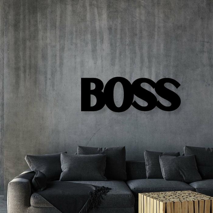 Boss Typography Wall Art  |   Wall Accents Wall Accents Black