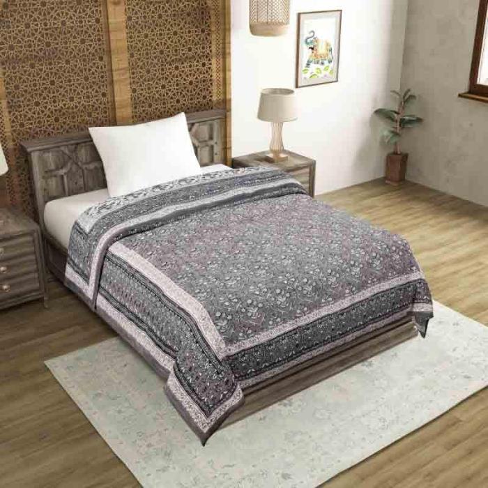 Bouquet Butta Printed Razai  |   Dohars, Razai & Blankets Bedding Dohars, Razai & Blankets