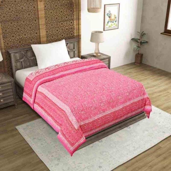 Bouquet Butta Printed Razai  |   Dohars, Razai & Blankets Bedding Dohars, Razai & Blankets