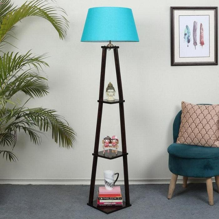 Camella Floor Lamp With Shelf  |   Floor Lamps Floor Lamps Floor Lamps