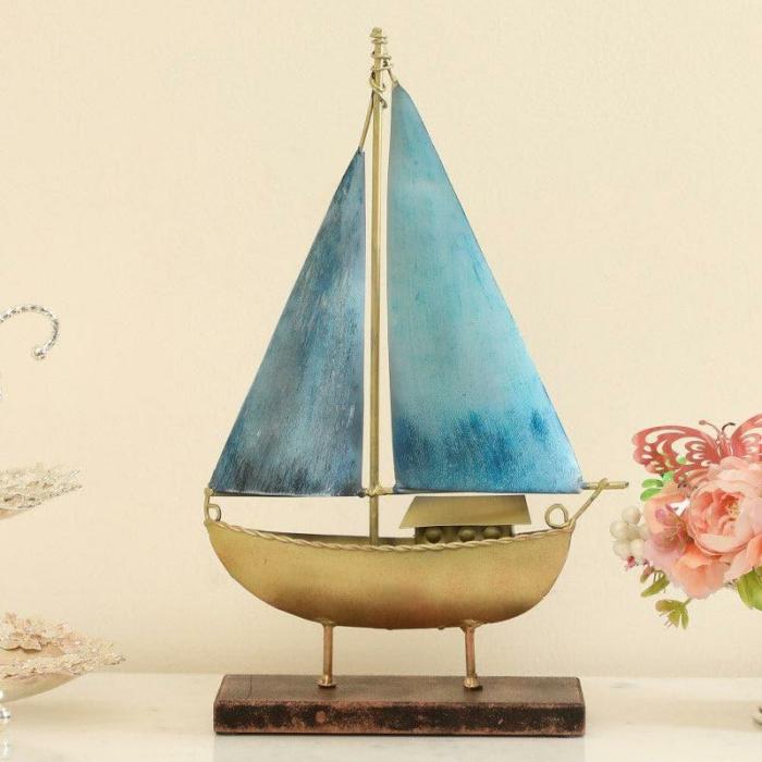 Captain Sail Showpiece  |   Showpieces Showpieces Blue, Gold