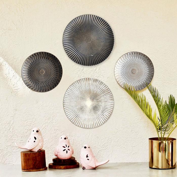 Carina Orbit Wall Accent – Set Of Four  |   Wall Accents Wall Accents Grey, White