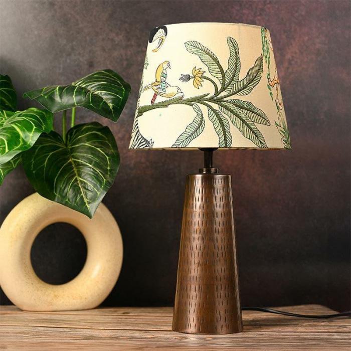 Cassius Etched Copper Table Lamp  |   Table Lamps Lamps & Lighting Copper, Green