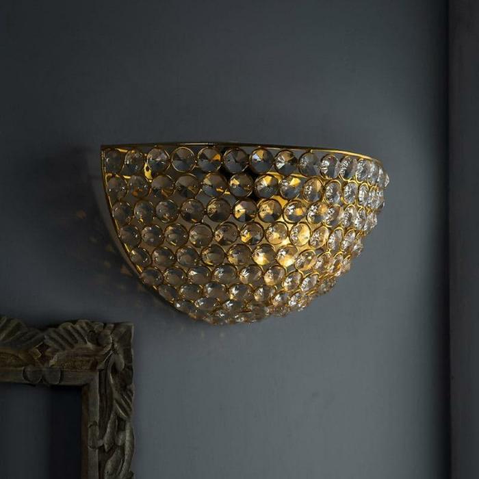 Charis Crystal Wall Lamp  |   Wall Lamps Lamps & Lighting Gold