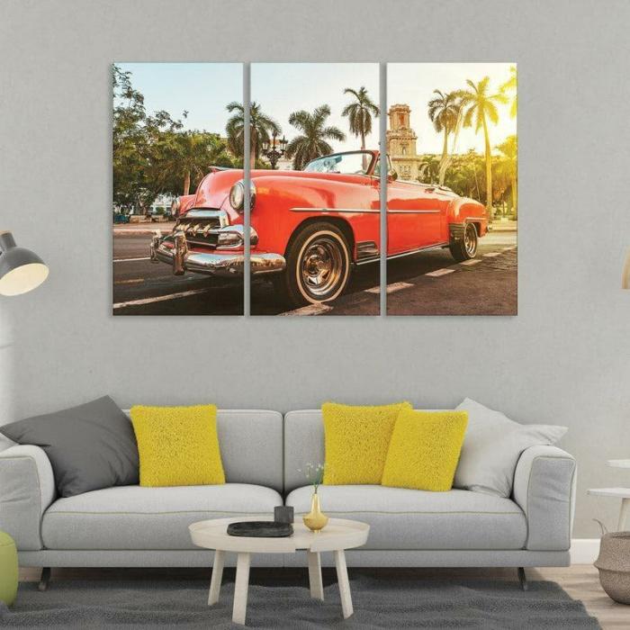 Charming Carriage Wall Art – Set Of Three  |   Wall Art & Paintings Wall Art & Paintings Red