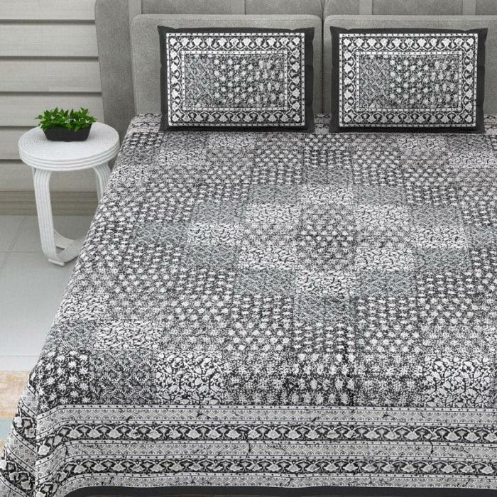 Checkered Glam Ethnic Bedsheet  |   Geometric Bedsheets Bedsheets Geometric Bedsheets