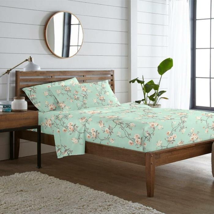 Cherry Blossom Floral Bedsheet  |   Floral Bedsheets Bedsheets Floral Bedsheets