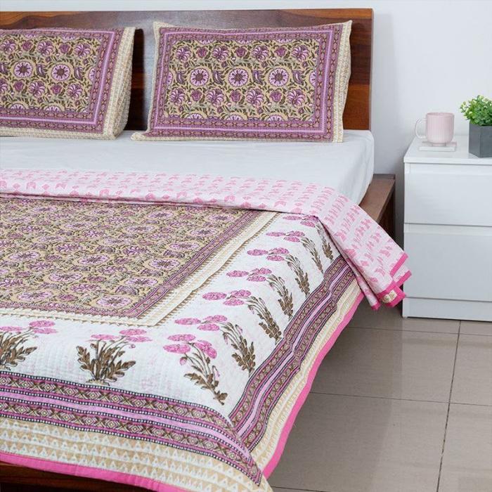 Chintz Floral Razai  |   Dohars, Razai & Blankets Bedding Dohars, Razai & Blankets