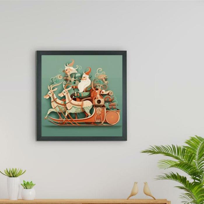 Christmas Sleigh Wall Art  |   Wall Art & Paintings Wall Art & Paintings Multicolor