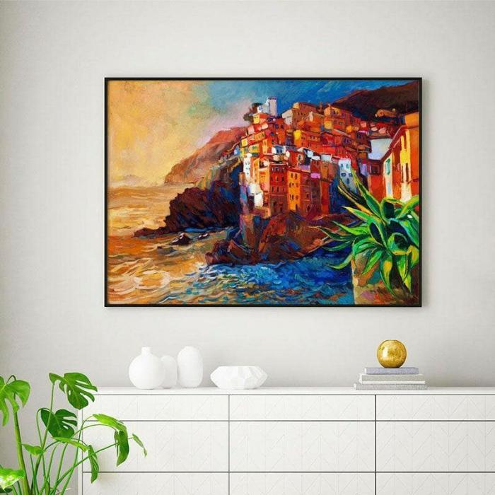 Cinque Terre Coast Wall Painting  |   Wall Art & Paintings Wall Art & Paintings Multicolor