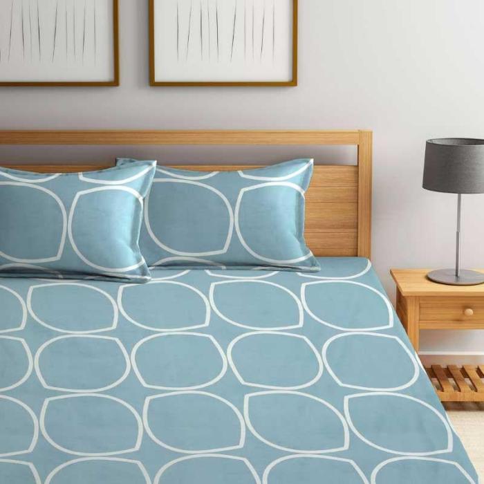 Circum Jive Bedsheet  |   Geometric Bedsheets Bedsheets Blue