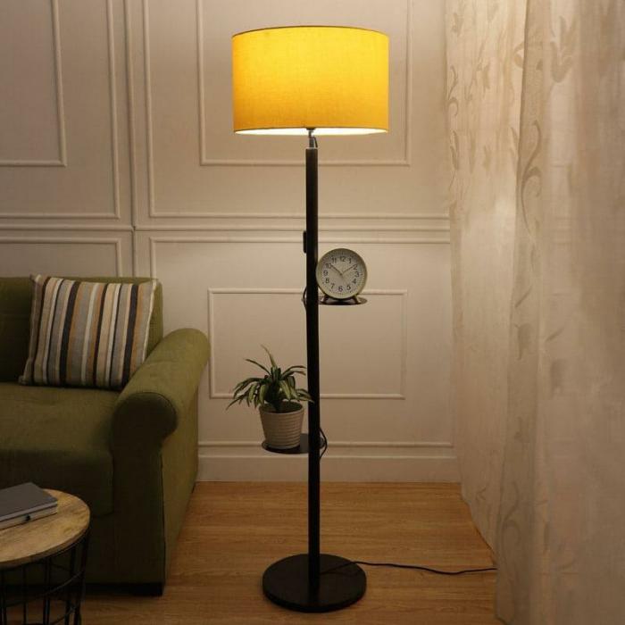 Citrine Musa Floor Lamp With Shelf  |   Floor Lamps Floor Lamps Floor Lamps